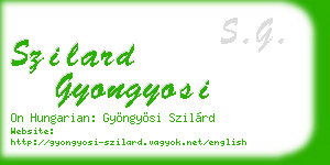 szilard gyongyosi business card