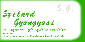 szilard gyongyosi business card